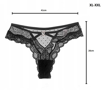 Кружевные женские стринги с сердцем xl-xxl