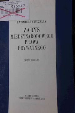 Zarys międzynarodowego prawa prywatnego -