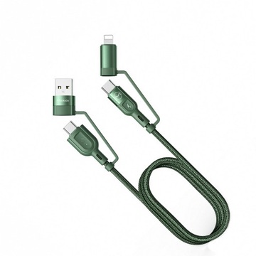 Szybki Kabel USB 4 w 1 type-C Lightning 8 pin QC 3.0 PD 3A 20V 1,2m iPhone