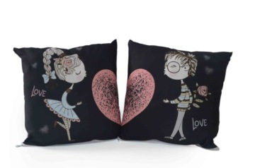 Комплект из 2 подушек Для пар, подарок ко Дню святого Валентина.