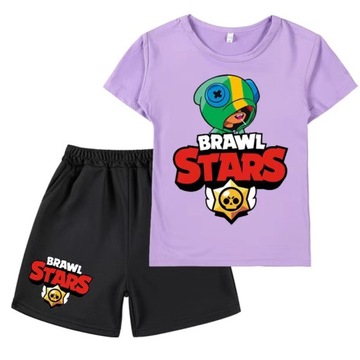 KOSZULKA T-SHIRT SZORTY DZIECIĘCA BRAWL STARS LEON