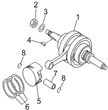 ЛЕВЫЙ ПОДШИПНИК КОЛЕНВАЛА NACHI Quad ATV Jinling SpeedStar 300cc