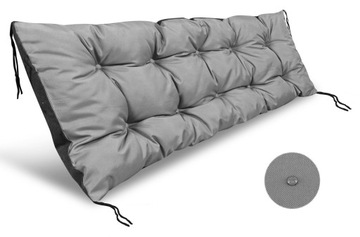 Poduszka ogrodowa 120x50 cm na ławkę huśtawkę palety wodoodporna szara