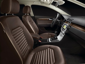 PASSAT B7 SEDADLA HNĚDÝ ČOKOLÁDA KŮŽE EXCLUSIVE MASÁŽ VENTILACE
