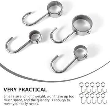 10 шт. регулируемые крючки для гардероба из нержавеющей стали.