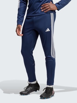 Męskie Spodnie Adidas TIRO Zapinane Kieszenie Treningowe Granatowe r. XL