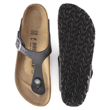 Japonki damskie formowane Birkenstock Gizeh WYGODNE SKÓRZANE 845251