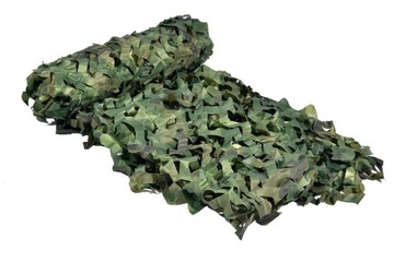 Siatka Maskująca Wojskowa Ogrodowa 3x5 Kamuflaż Liście Moro Zielona