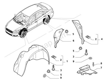 Fiat Linea Nadkole tył lewe 51805018 Nowe Ricambi