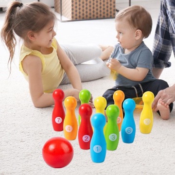 Koolsoo Деревянный набор для боулинга Садовая игра Fun Number
