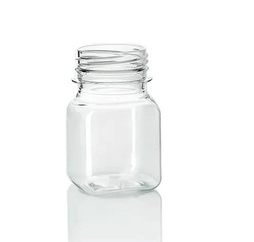 BUTELKA KWADRATOWA BUTELKI PET Z NAKRĘTKĄ 100ML (10) RED PLAST