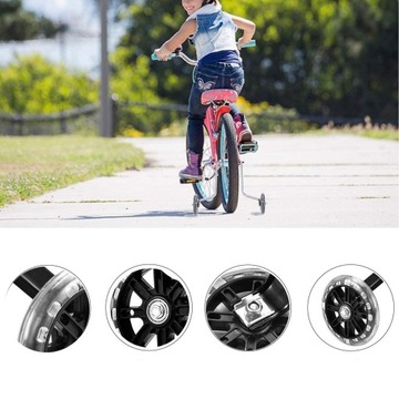 ДЕТСКИЕ БОКОВЫЕ ПОДДЕРЖИВАЮЩИЕ КОЛЕСА ДЛЯ ВЕЛОСИПЕДОВ 12–20 ДЮЙМОВ, ЧЕРНЫЕ ДЛЯ ОБУЧЕНИЯ ЕЗДЫ