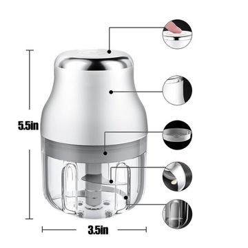 ЭЛЕКТРИЧЕСКИЙ ИЗМЕЛЬЧИТЕЛЬ ДЛЯ ФРУКТОВ И ОВОЩЕЙ 250МЛ