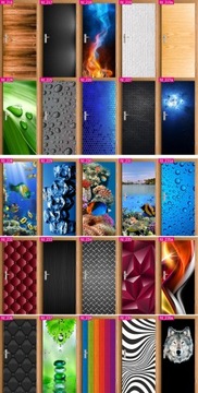 Самоклеящаяся наклейка на дверь, черное дерево.