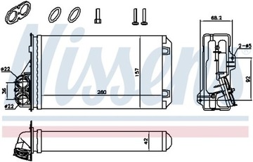 NISSENS 707184 NÁHRADA TEPLÁ TOPENÍ INTERIÉR