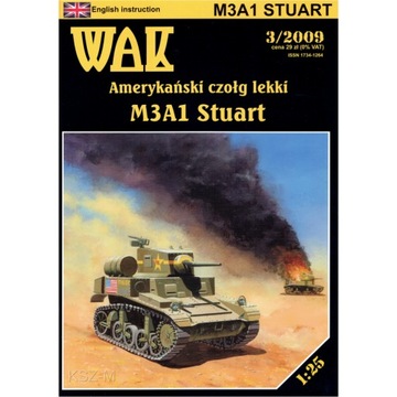 WAK 3/09 Amerykański czołg lekki M3A1 STUART 1:25