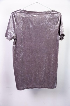Oasis bluzka aksamitna srebrna 36 S 8