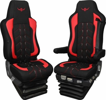 Pokrowce na fotele ROYAL Classic MAN TGX, TGA, TGS, TGM 1 pas CZERWONY