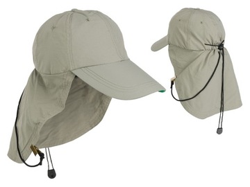 Pustynna CZAPKA SAHARA z NAKARCZKIEM - OLIVE