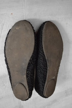 czarne baleriny balerinki haftowane buty lato 39