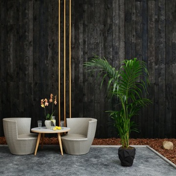 Крышка/вазон/декор 19 см, черный бетон