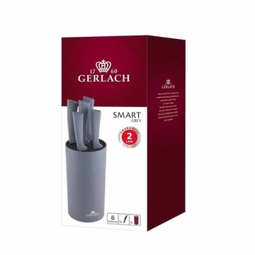 Набор из 5 ножей в блоке GERLACH Smart GREY.