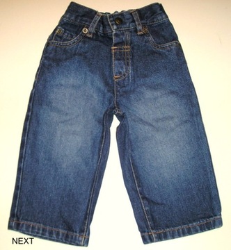 JEANS spodnie NEXT r. 74-80/9-12 m-cy