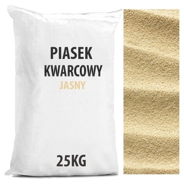 Piasek Kwarcowy Jasny do Ogrodu Dekoracji 25KG