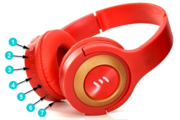 Наушники BLUETOOTH 5.0 с микрофоном, FM-радио, КАРТРИДЕР MICRO SD