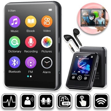 ODTWARZACZ MUZYKI MP4 BLUETOOTH 2.4'' DOTYKOWY ERAN SLUCHAWKI RADIO MENUPL