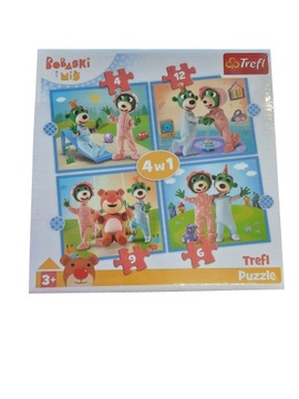 Bobaski i miś puzzle dla najmłodszych 4w1 TREFL