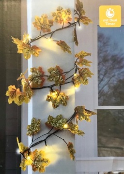 Łańcuch świetlny LED girlanda jesienna Dual Timer