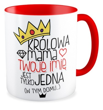 KUBEK czerwony prezent MAMY lub TATY TWOJE IMIĘ