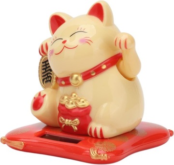 КОШКА КОТЕНОК МАШЕТ ЛАПОЙ УКРАШЕНИЕ НА СОЛНЕЧНОЙ ЭНЕРГИИ ДЛЯ ДОМА