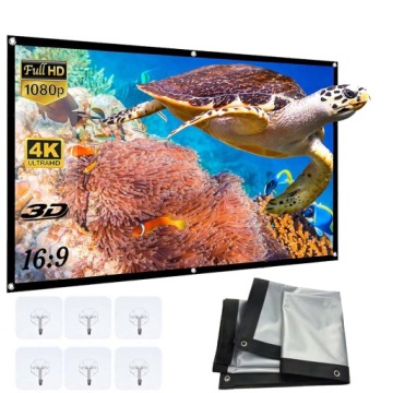БОЛЬШОЙ ПРОЕКЦИОННЫЙ ЭКРАН 84 ДЮЙМА 186 * 105 см HD ПРЕМИУМ