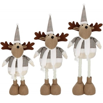 РОЖДЕСТВЕНСКИЙ ТЕЛЕСКОПИЧЕСКИЙ ОЛЕНЬ ПОД РОЖДЕСТВЕНСКОЙ ЕЛКОЙ 67см ОРНАМЕНТ РОЖДЕСТВЕНСКОЕ УКРАШЕНИЕ