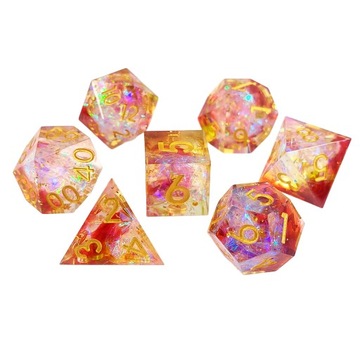 НАБОР ЦВЕТНЫХ ВЕТРОВЫХ ИЗ 7 ЭПОКСИДНЫХ КУБИКОВ ДЛЯ РПГ