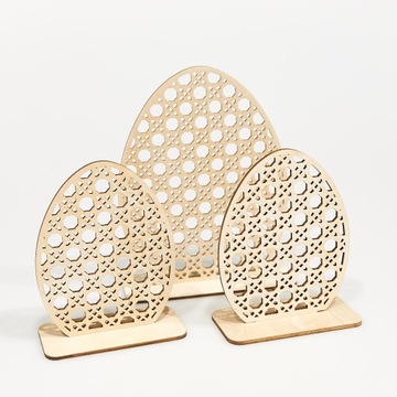 JAJKA JAJKO MAŁE DEKORACJA WIELKANOCNA RATTAN DREWNO PREZENT OZDOBA