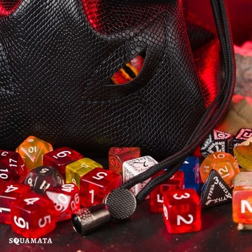Сумка Black Dragon из эко-кожи с подкладкой Чехол DND D&D RPG dice