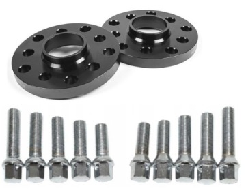 Černé distanční vložky Audi Škoda Vw 5x100x57,1 20 mm šrouby