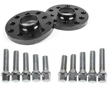 Dystanse Czarne Audi Seat Vw 5x100x57,1 15mm+śruby