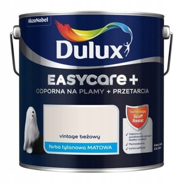 DULUX EASYCARE+ ВИНТАЖНАЯ КРАСКА БЕЖЕВАЯ 2,5л