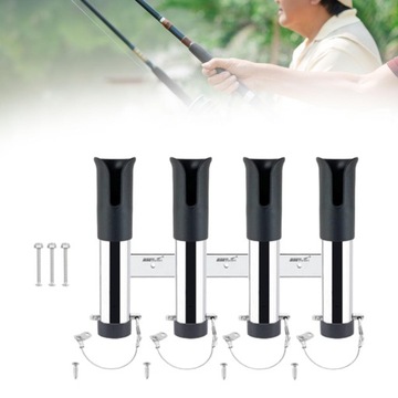 Держатель для удочки, подставка для удочки, аксессуары для хранения из нержавеющей стали, 4 шт., черный