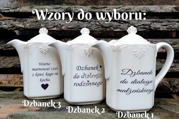 Zastawa Prezent Dzbanek z dedykacją na ROCZNICĘ