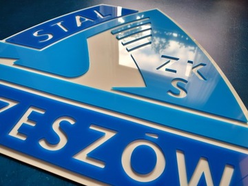 Stal Rzeszów herb na ścianę prezent szyld dla fana klubu dla chłopaka męża