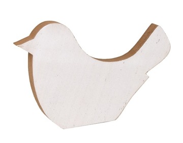 OZDOBA WIELKANOCNA PTASZEK BIAŁY 19,5x1,5x12,5 cm