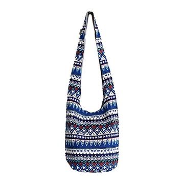 Miękka etniczna torebka z grubej bawełny dla kobiet torba na ramię w