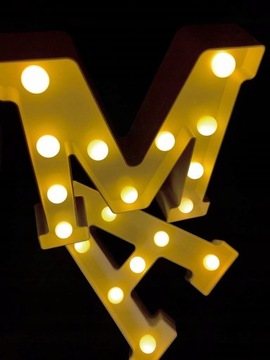 СВЕТОДИОДНЫЕ БУКВЫ СВЕТЯЩИЕСЯ БЕЛЫЕ 23СМ ROJEK-DEKOR INITIAL