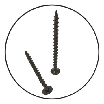 Шурупы для дерева фосфатированные, черные, 4,2 х 90 мм, 1 кг.