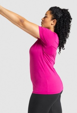 ФУТБОЛКА ЖЕНСКАЯ СПОРТИВНАЯ GYMSHARK, РОЗОВАЯ С ЛОГОТИПОМ XS 1A2F1_C*